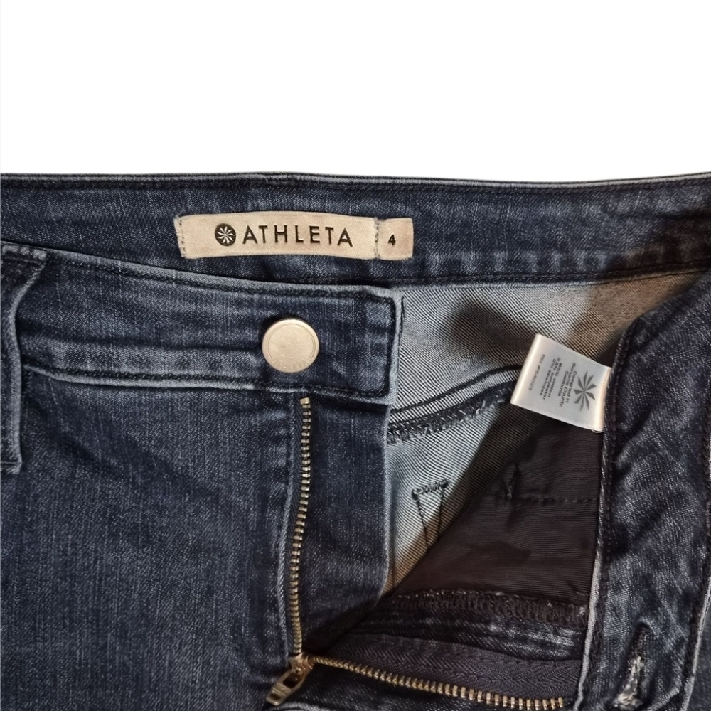 Athleta Skinny Jeans High Rise Dark Wash Stretch Sculptek sz 4 - Picture 6 of 11